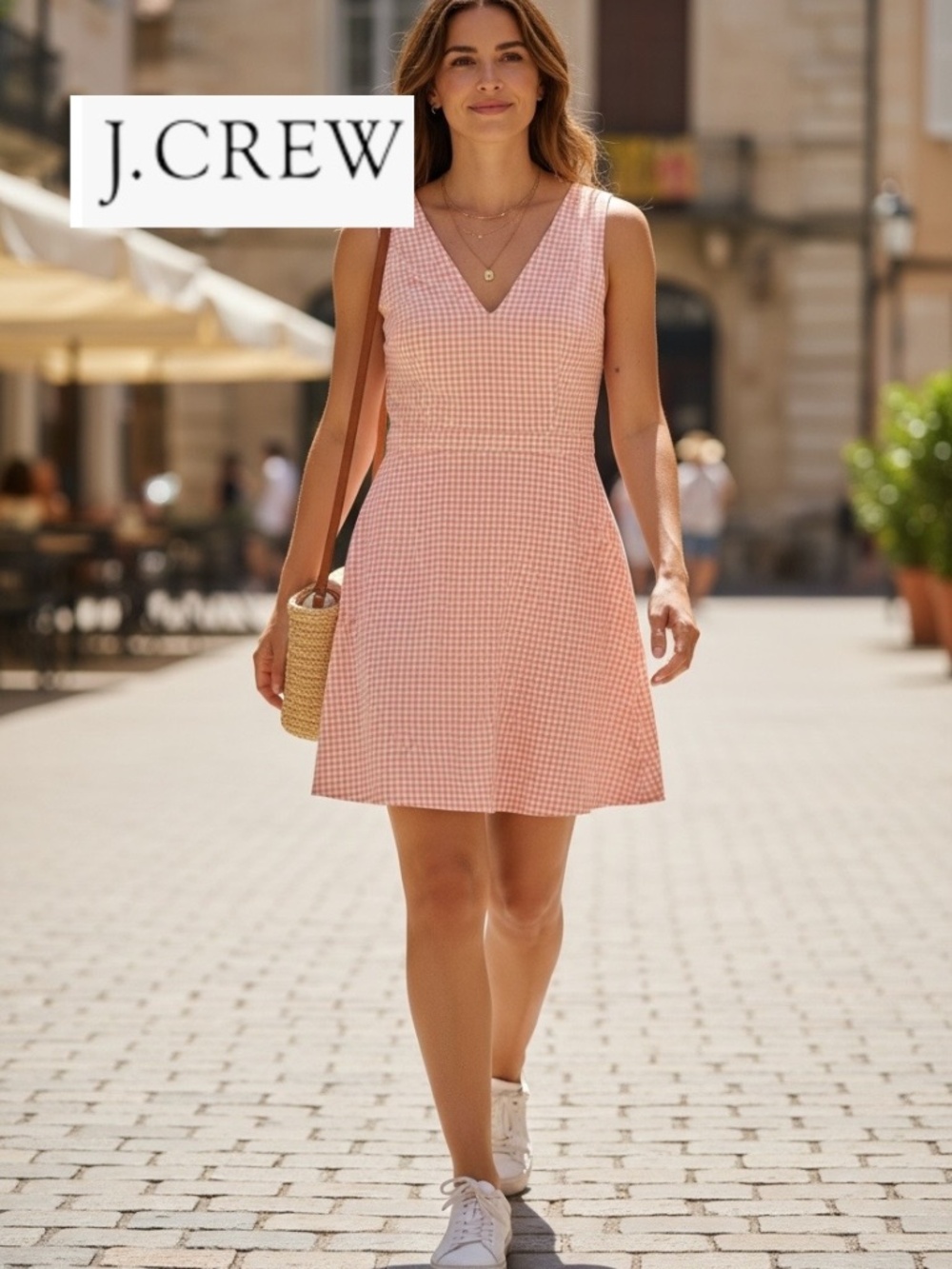 J. Crew Orange Seersucker  dress, 0  GD1253